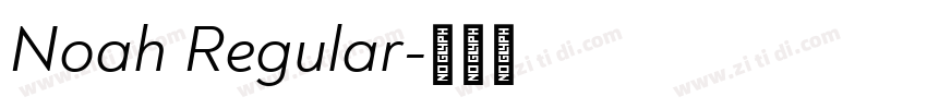 Noah Regular字体转换
